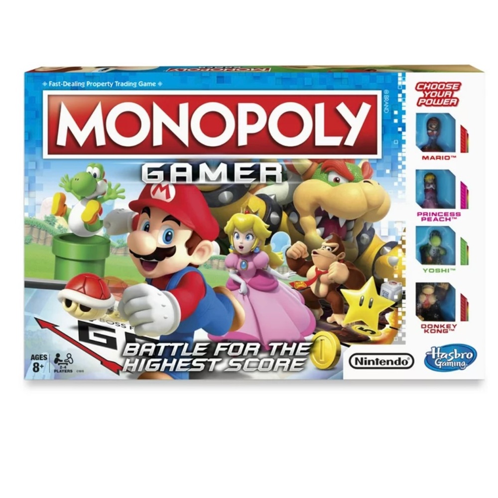 NWT Hasbro Monopoly Gamer Board Game Nintendo Mario Battle for Highest Score